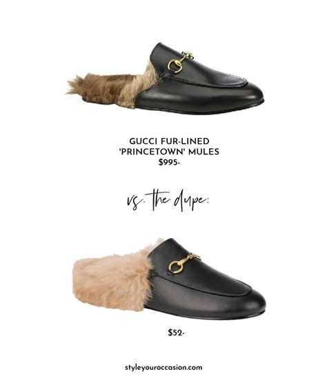 gucci heel mules dupe|Gucci loafer mules.